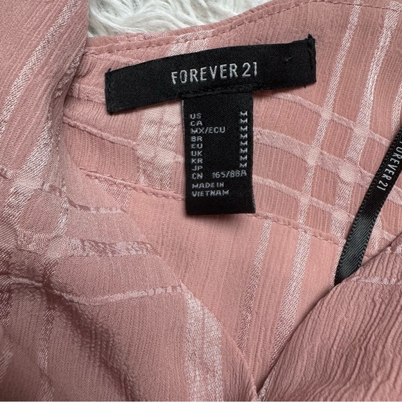 Dusty Pink Romper | Frilly Mini Dress Spaghetti Straps V-Neck | Coquette - Picture 10 of 11